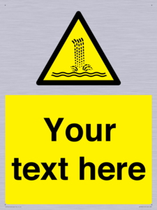 Custom warning artificial waterfall